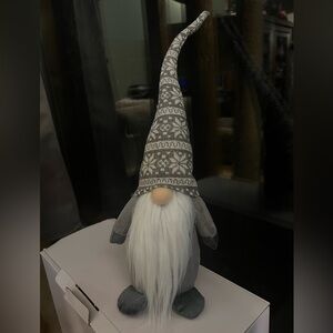 Gray Nordic Gnome Plush Decor